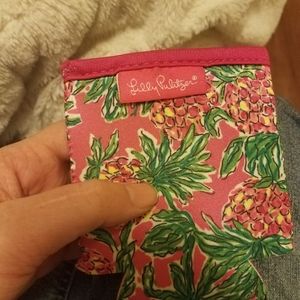 Pink and green pineapple drink koozy